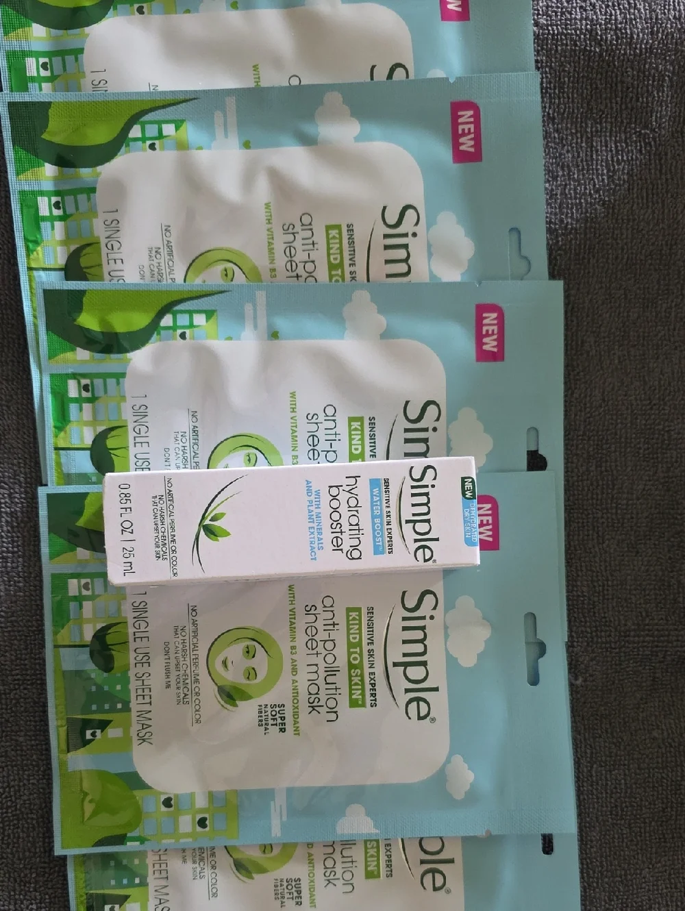 Simple Hydration Booster + Anti-Pollution Sheet Masks - And Hydrating Booster